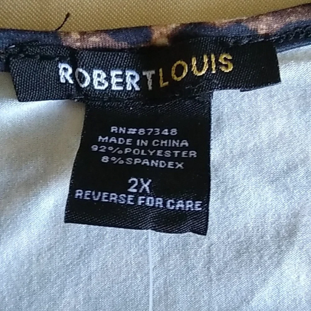 Robert Louis Sleeveless Leopard Print Tie-Neck Top - Brown - Picture 6 of 10
